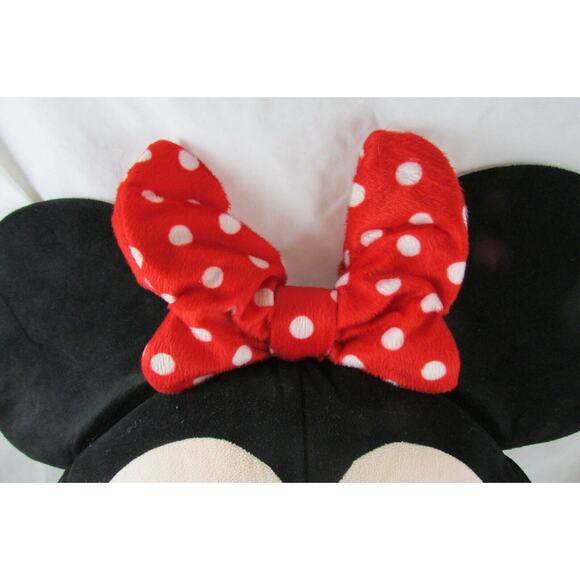 Disney Minnie Mouse Emoji Throw Pillow Round Ears 2 Sided Reversible 18 x 19 - Picture 3 of 8